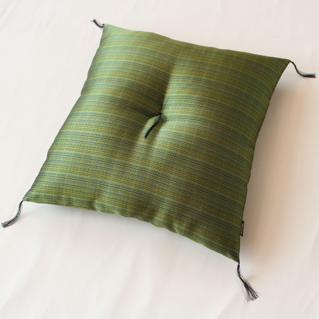 京座布団 | 西陣織 都縞・深緑