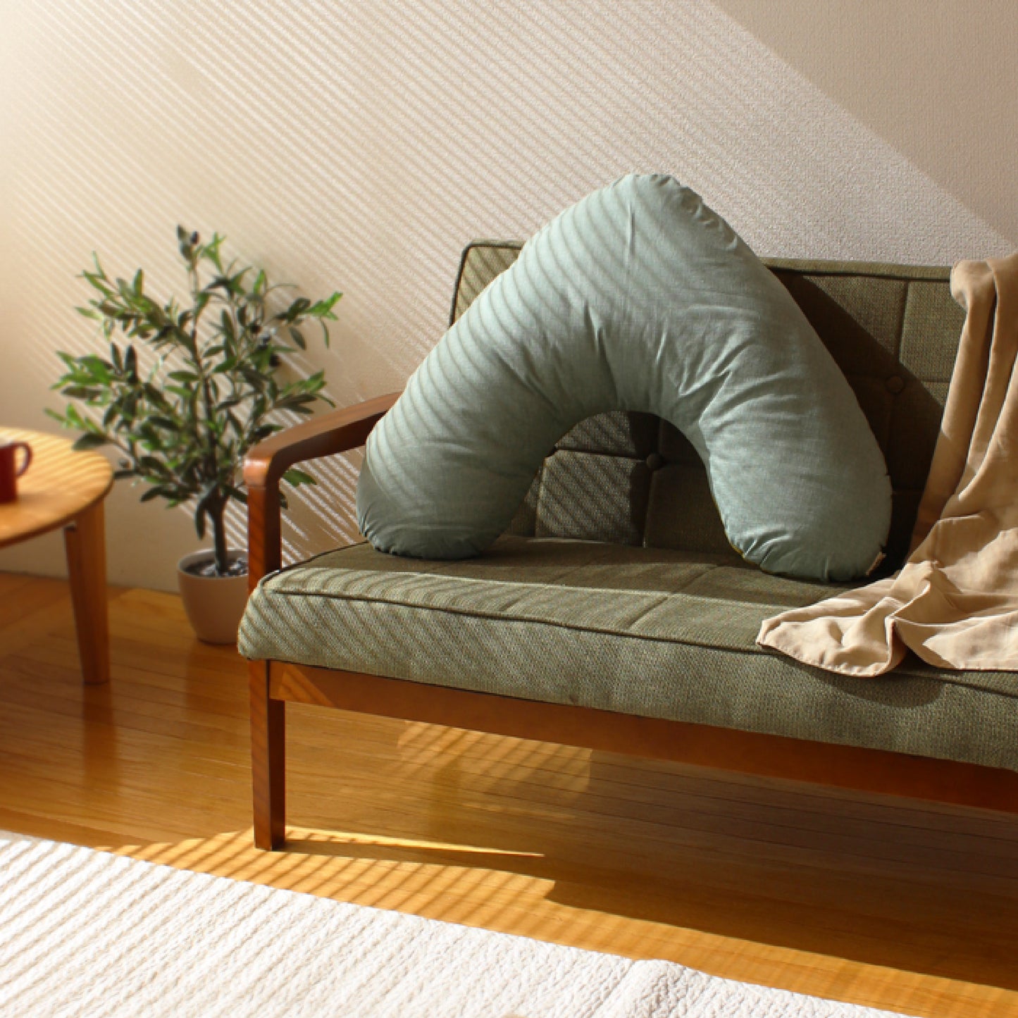 ブーメランクッション | 綿生地 21.砧青磁