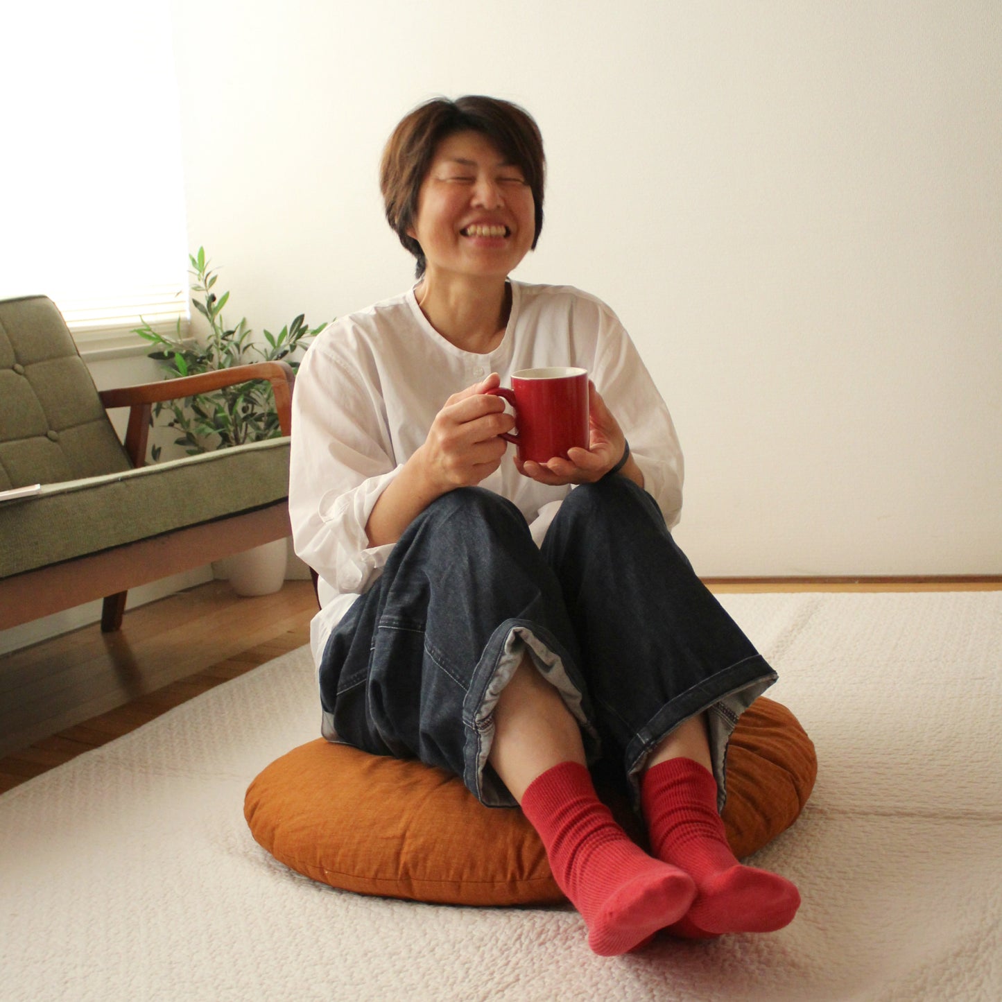 小せんべい座布団 | わた直入れタイプ 36. 洒落柿