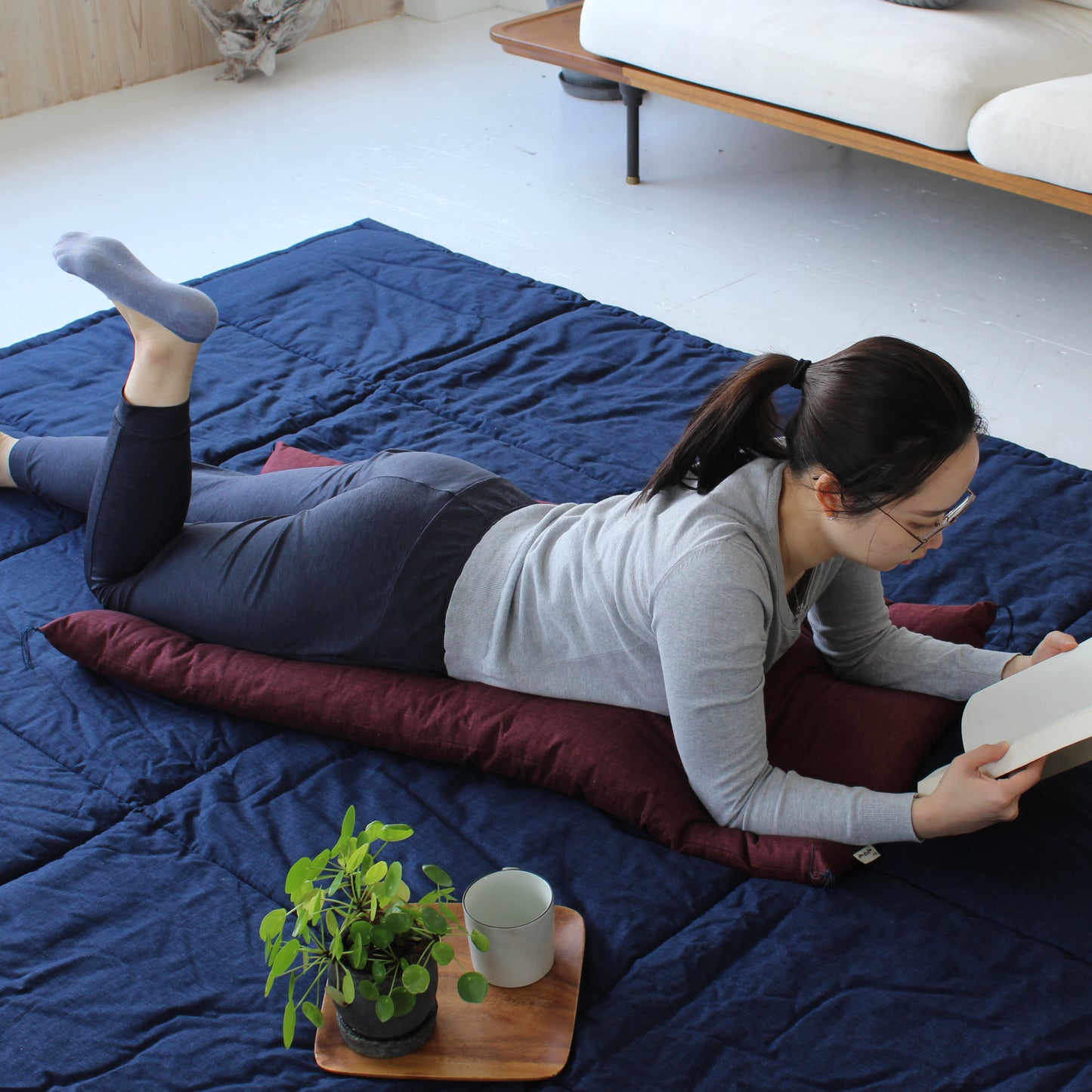 長座布団 | 綿生地 33.蘇芳