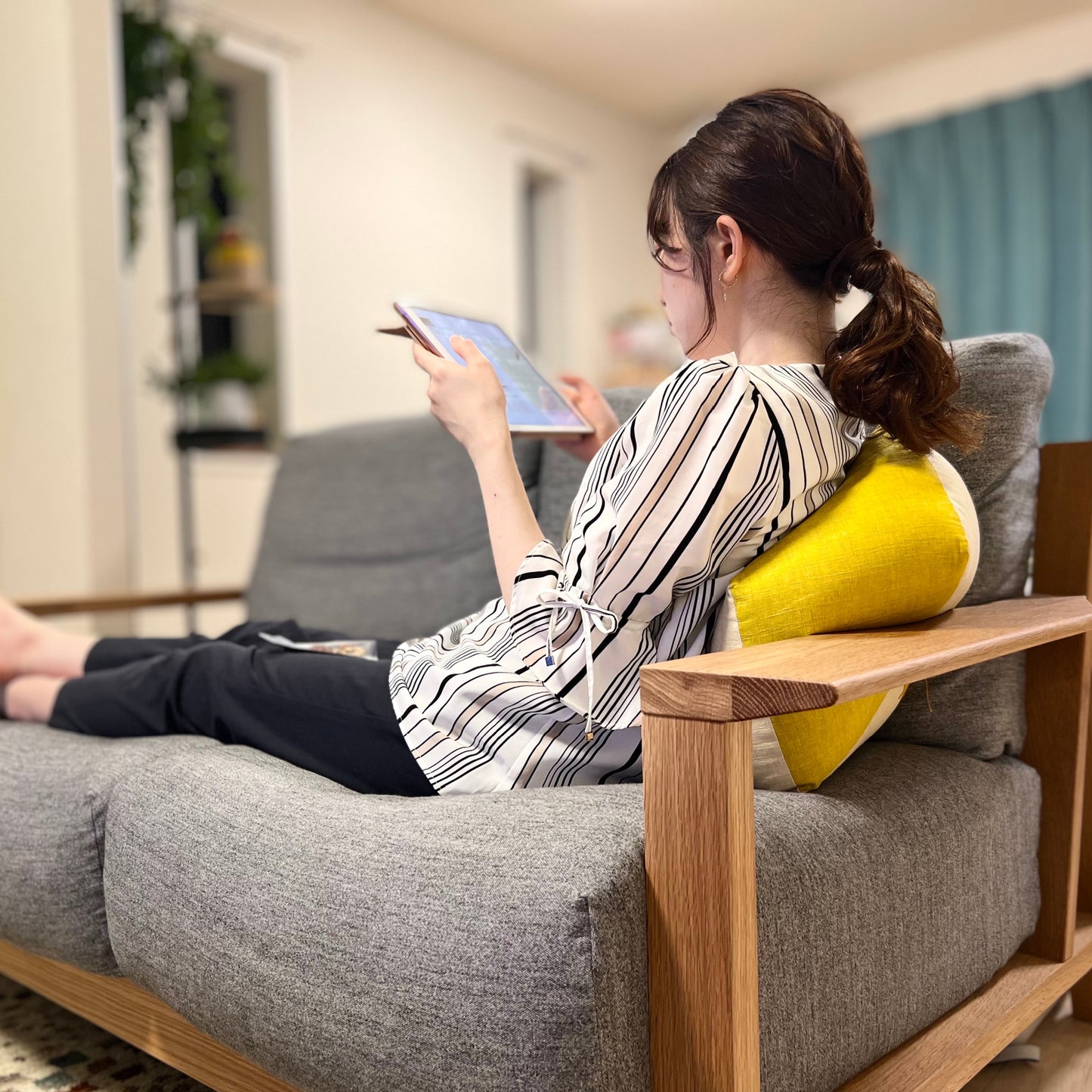 おじゃみ座布団 | 綿生地(S~Lサイズ) 41.菜の花×29.鳥の子