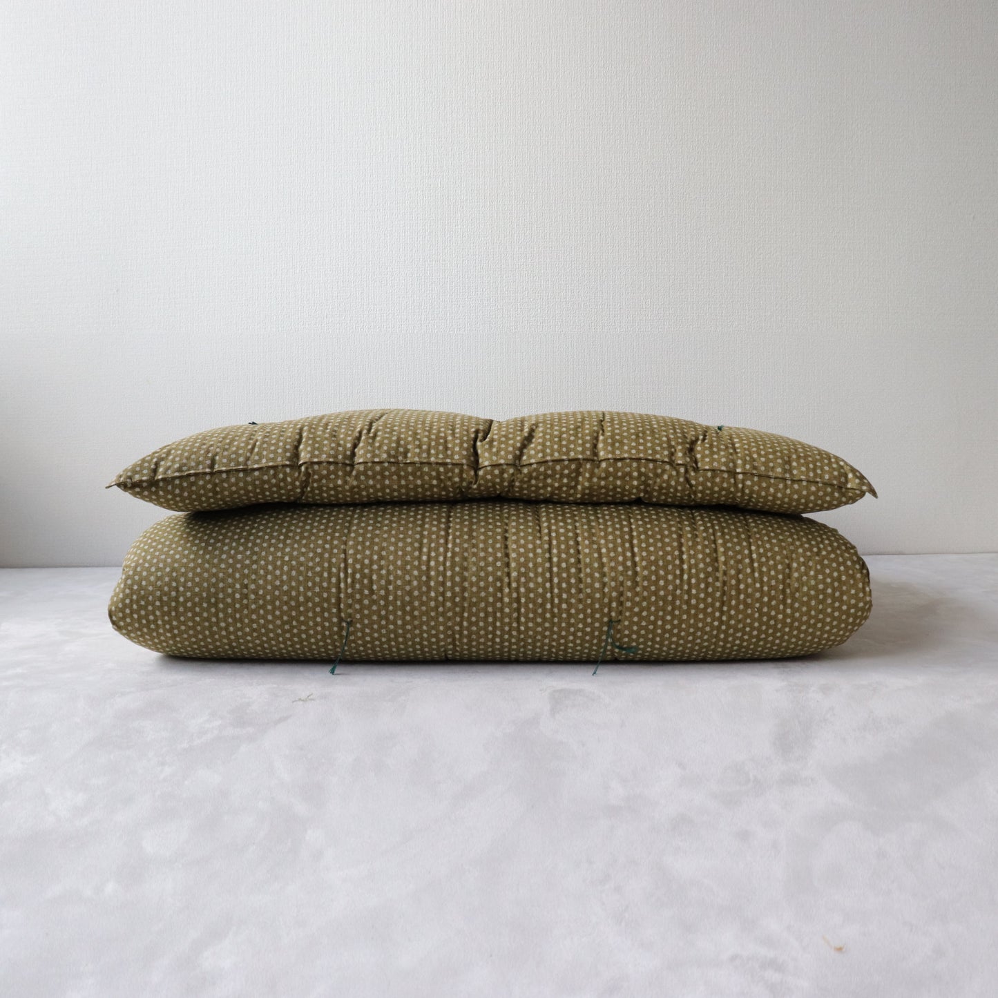 和綴じ敷き布団 あられグリーン