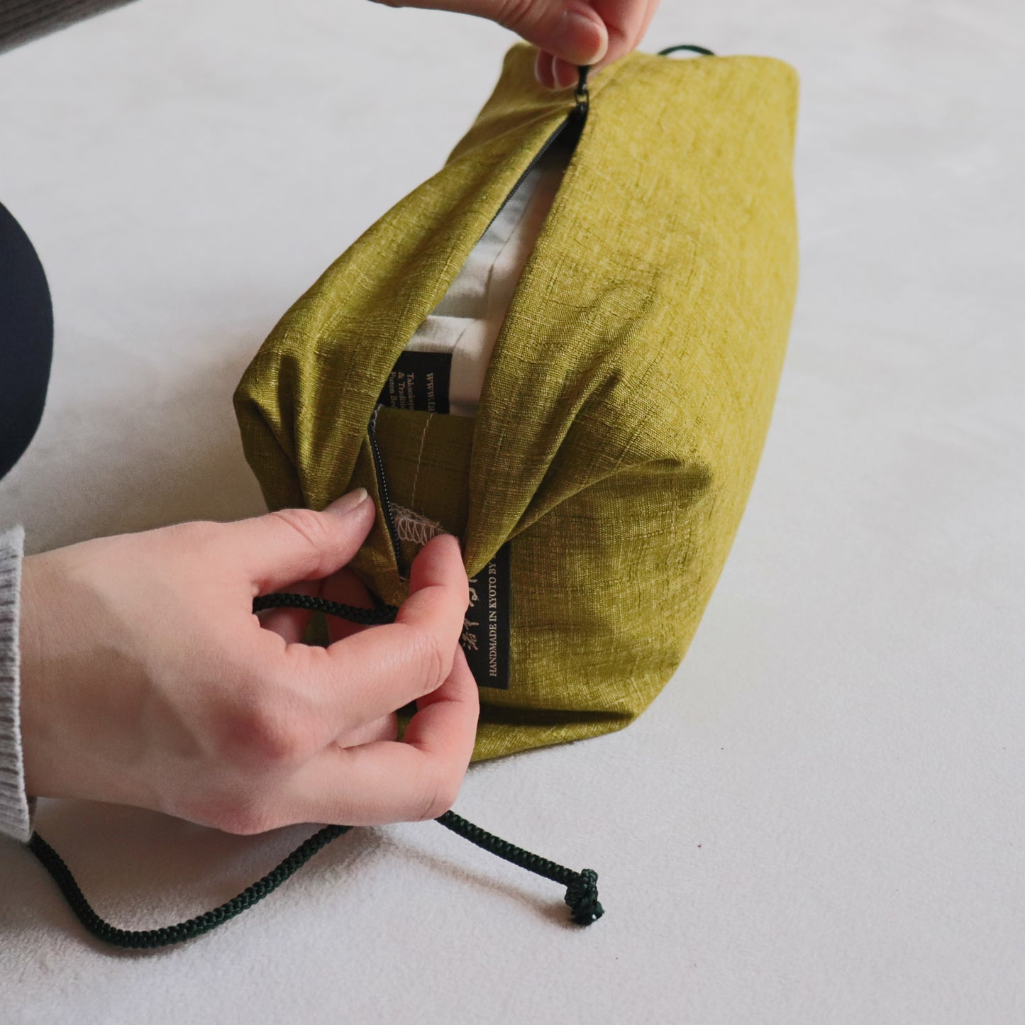 たわら枕 | 綿生地 タイプ:カバーセット | 生地:42.萌黄(カバー)