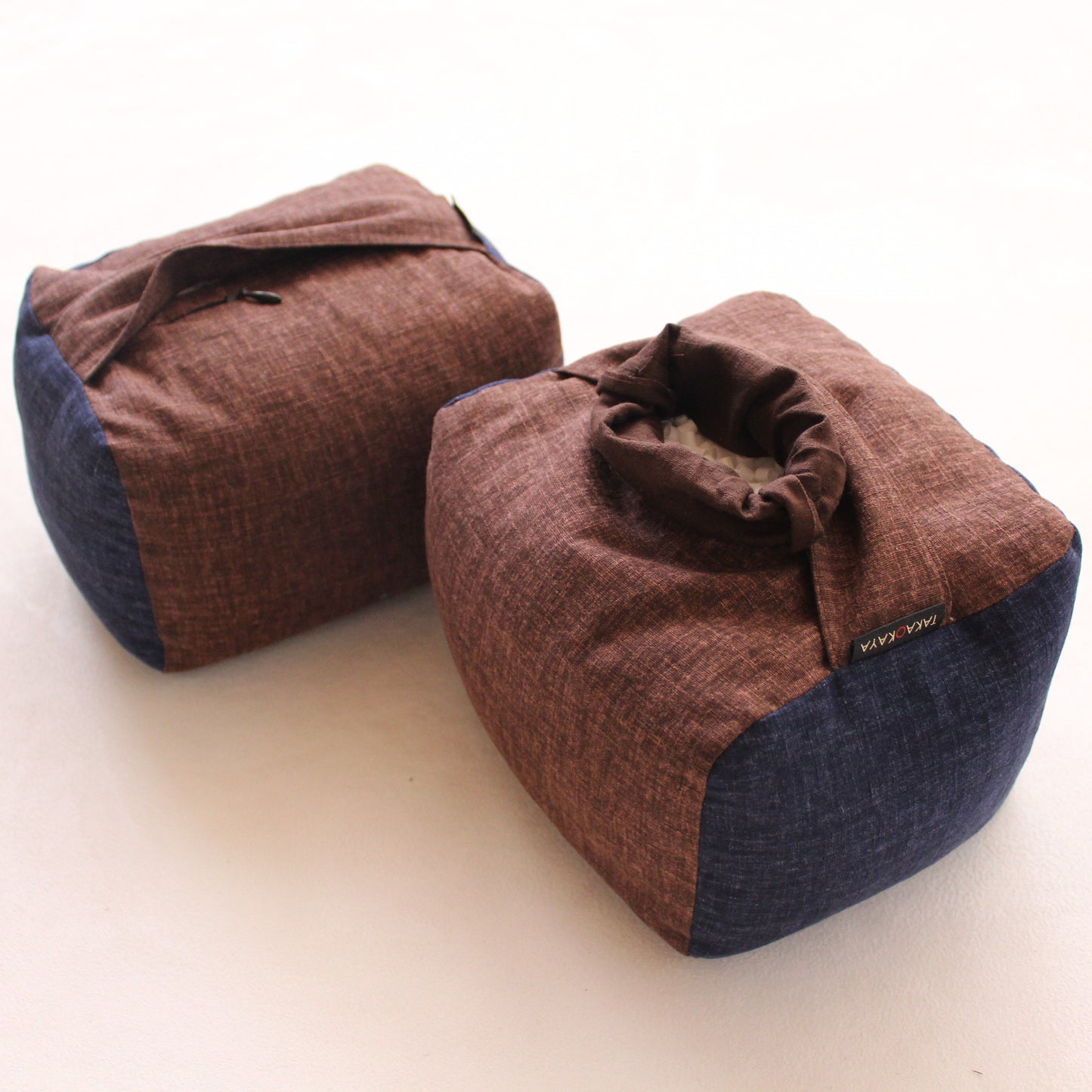 コロミィ | 綿生地 ファスナーを開ければ、パイプ量が調節できます【持ち手】38.檜皮【本体】45.褐色