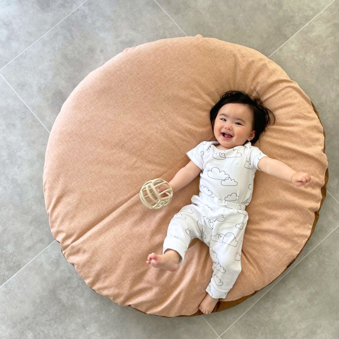 せんべい座布団 | 撥水ヌードせんべい&洗えるカバーセット リバーシブルデザイン 表:里桜、裏:黄唐茶