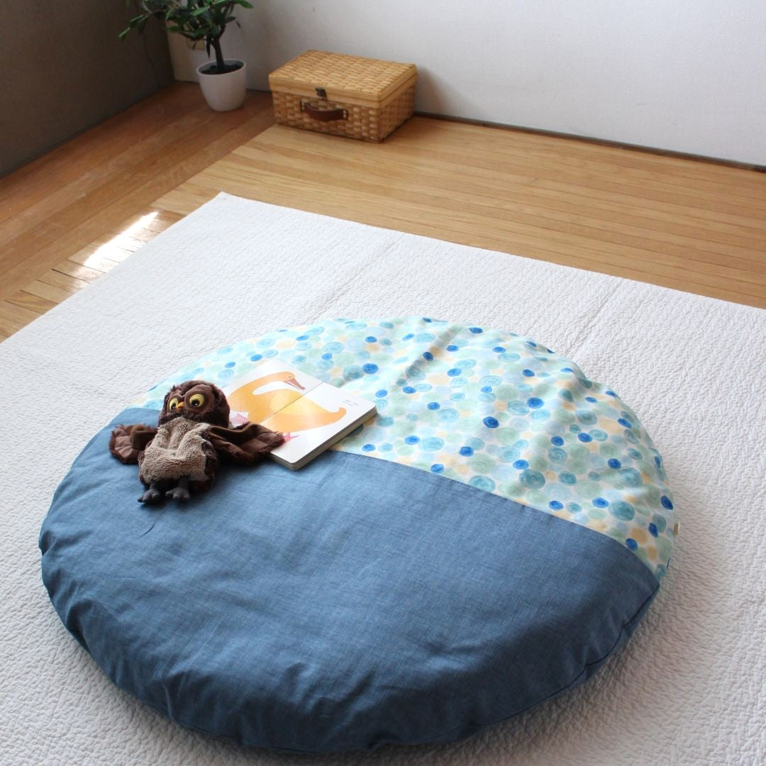 せんべい座布団 | 撥水ヌードせんべい&洗えるカバーセット しゃぼんふゆx勿忘草