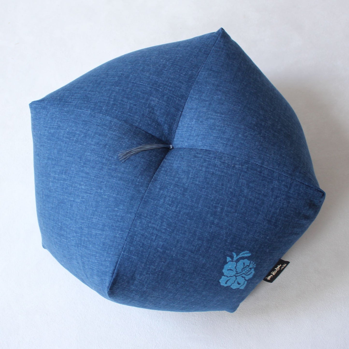 おじゃみ座布団 | 綿生地(S~Lサイズ) 生地:千草 花個紋:ブルー