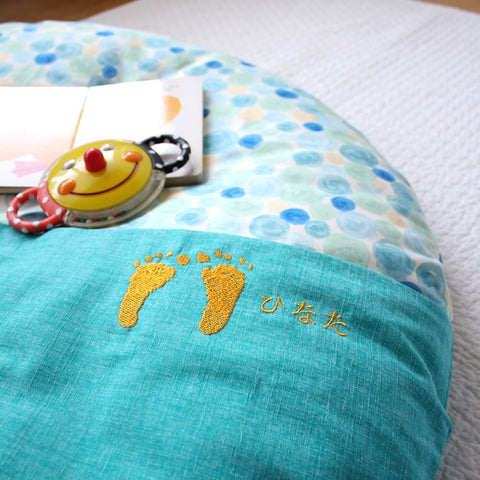 ツートンデザイン　44.藍玉/しゃぼんふゆ　刺繍：533.オレンジ