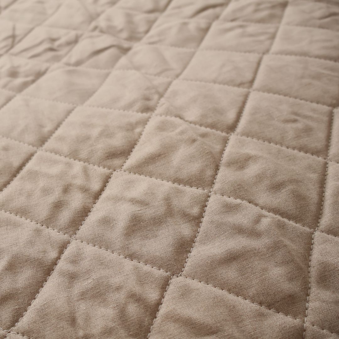 本麻敷きパッド | グレージュ（リネン） – 洛中高岡屋公式オンライン